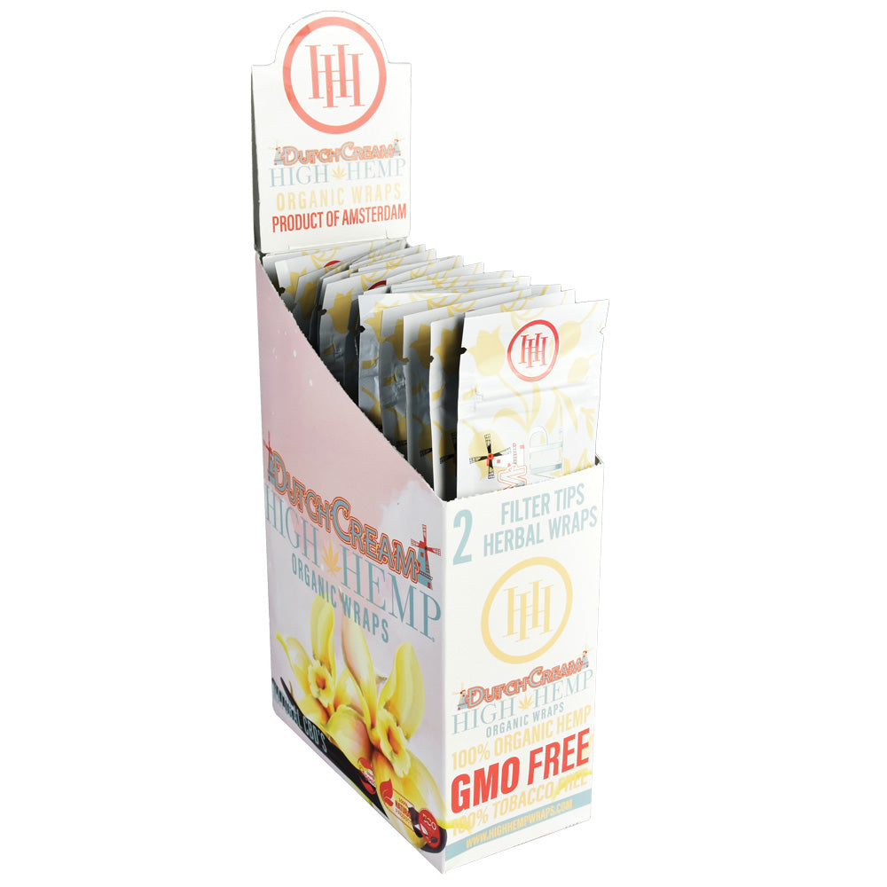 25PC DISP - High Hemp Organic CBD Wraps - 2pk - Discreet Smoker