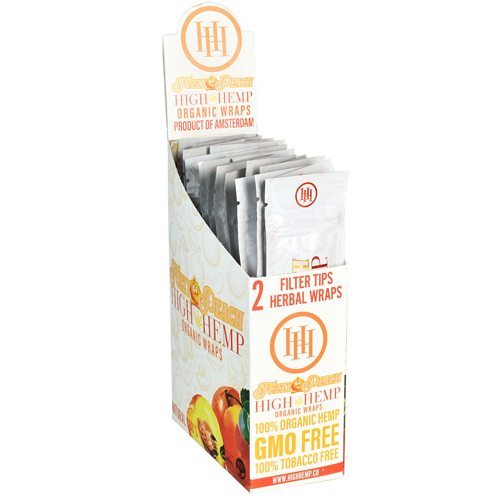 25PC DISP - High Hemp Organic CBD Wraps - 2pk - Discreet Smoker