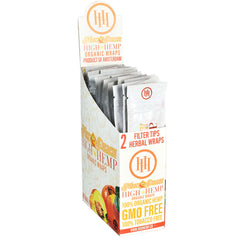 25PC DISP - High Hemp Organic CBD Wraps - 2pk - Discreet Smoker