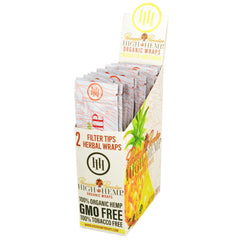 25PC DISP - High Hemp Organic CBD Wraps - 2pk - Discreet Smoker