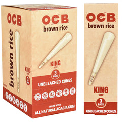 OCB Brown Rice Unbleached Cones | 24pc Display