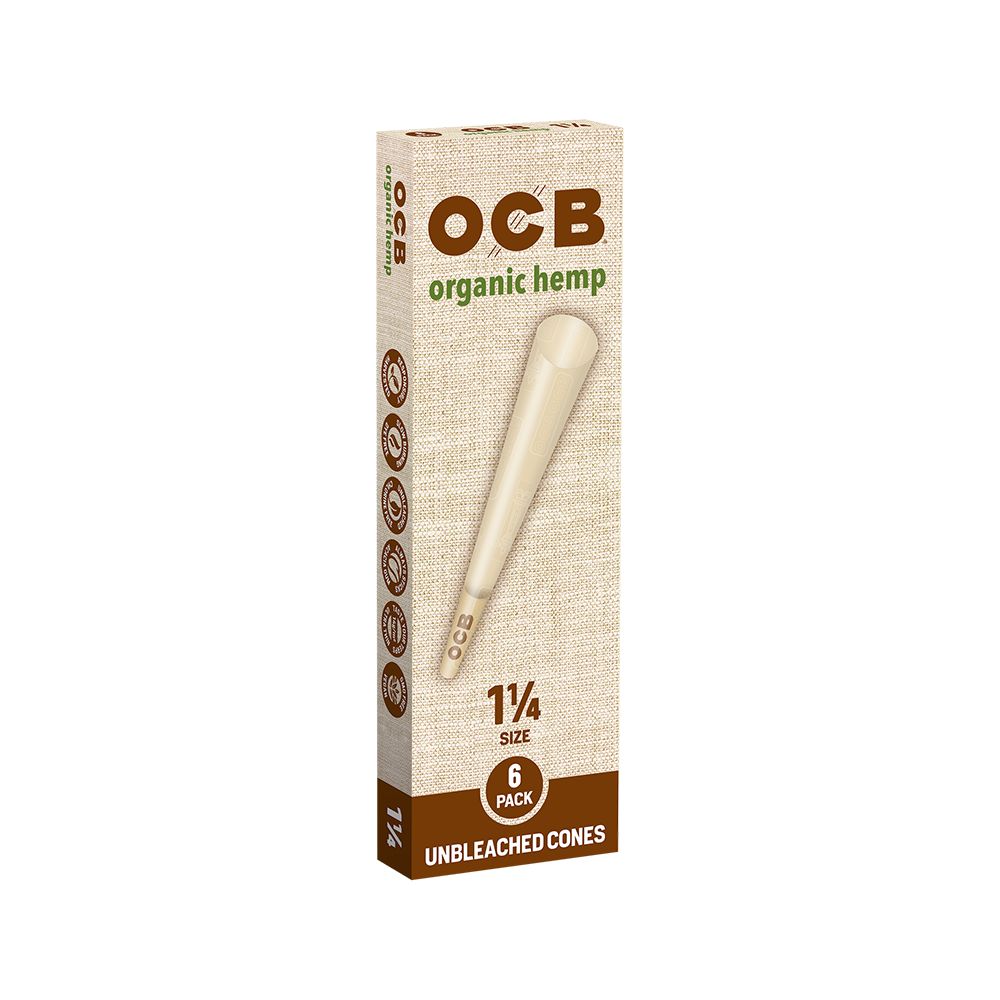 OCB Organic Hemp Pre-Rolled Cones | 24pk Display - Discreet Smoker