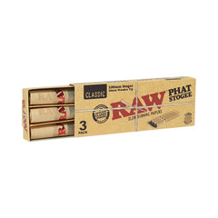 8CT DISPLAY - RAW Phat Stogee Straight Roll W/ Wooden Tip - 100mm / 3pc