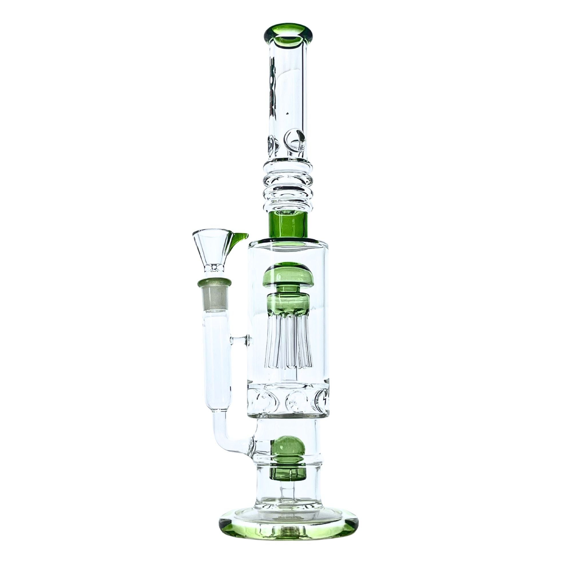 Sequoia 16" Rock Glass Dual Tree Perc Bong - Discreet Smoker