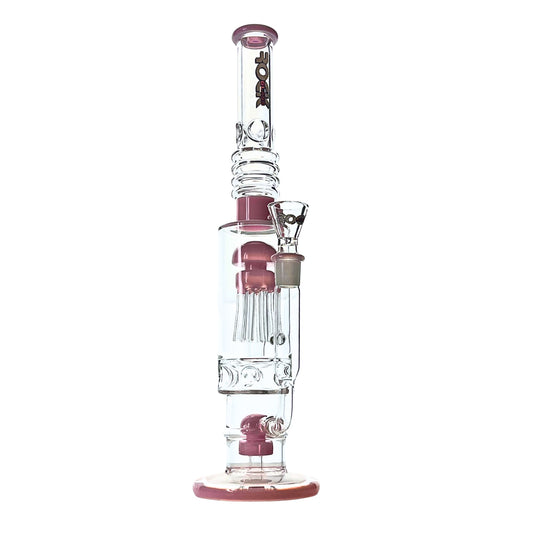 Sequoia 16" Rock Glass Dual Tree Perc Bong - Discreet Smoker