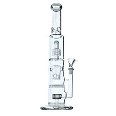 Rock Glass 16" Aurora Triple-Stage Matrix Perc Bong - Discreet Smoker