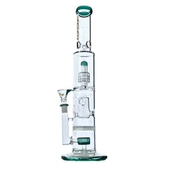 Rock Glass 16" Aurora Triple-Stage Matrix Perc Bong - Discreet Smoker