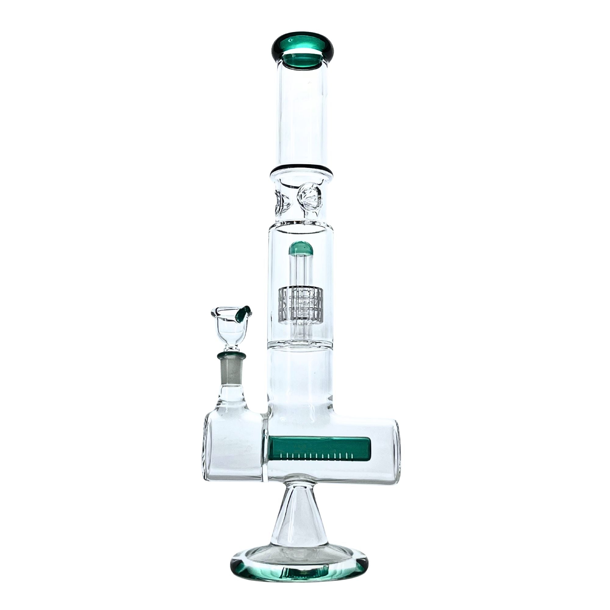 FusionFlow 16" Rock Glass Dual-Chamber Matrix Bong - Discreet Smoker