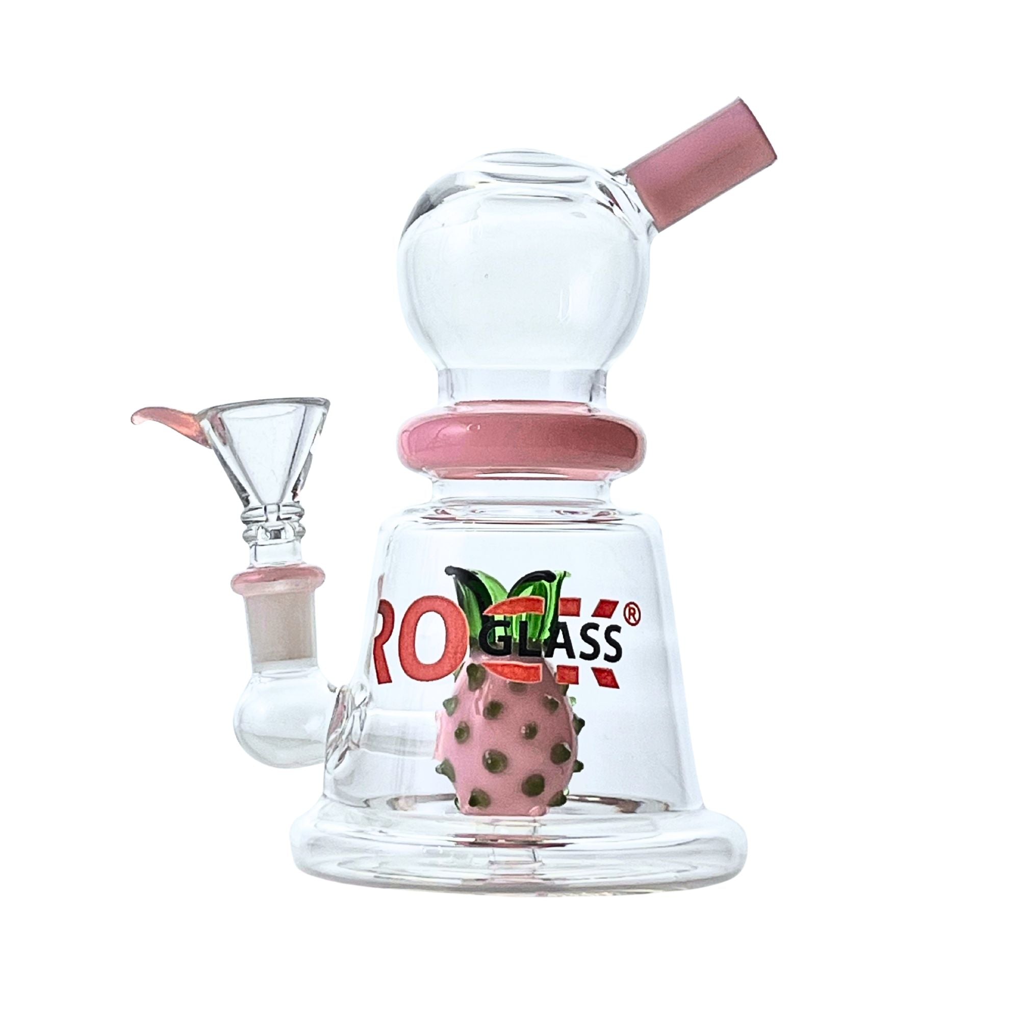 Luau 7" Rock Glass Pineapple Perc Bong - Discreet Smoker