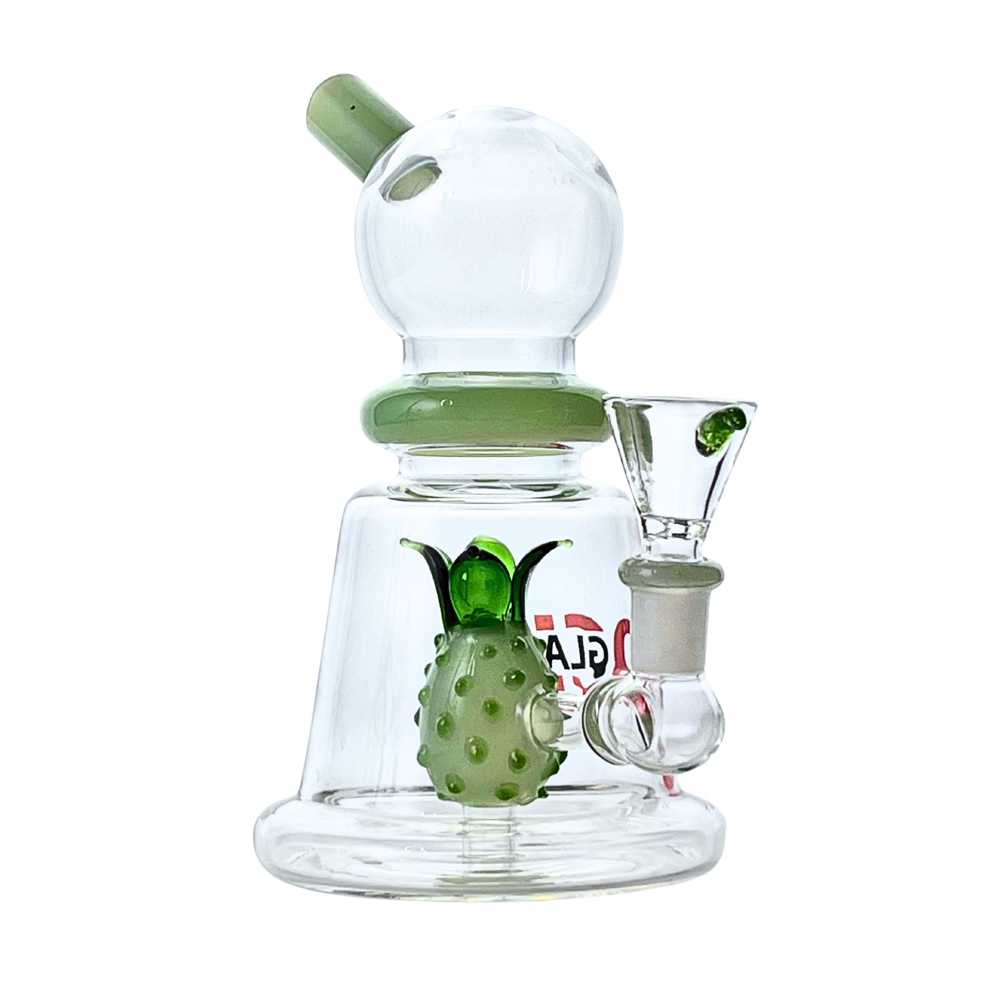 Luau 7" Rock Glass Pineapple Perc Bong - Discreet Smoker