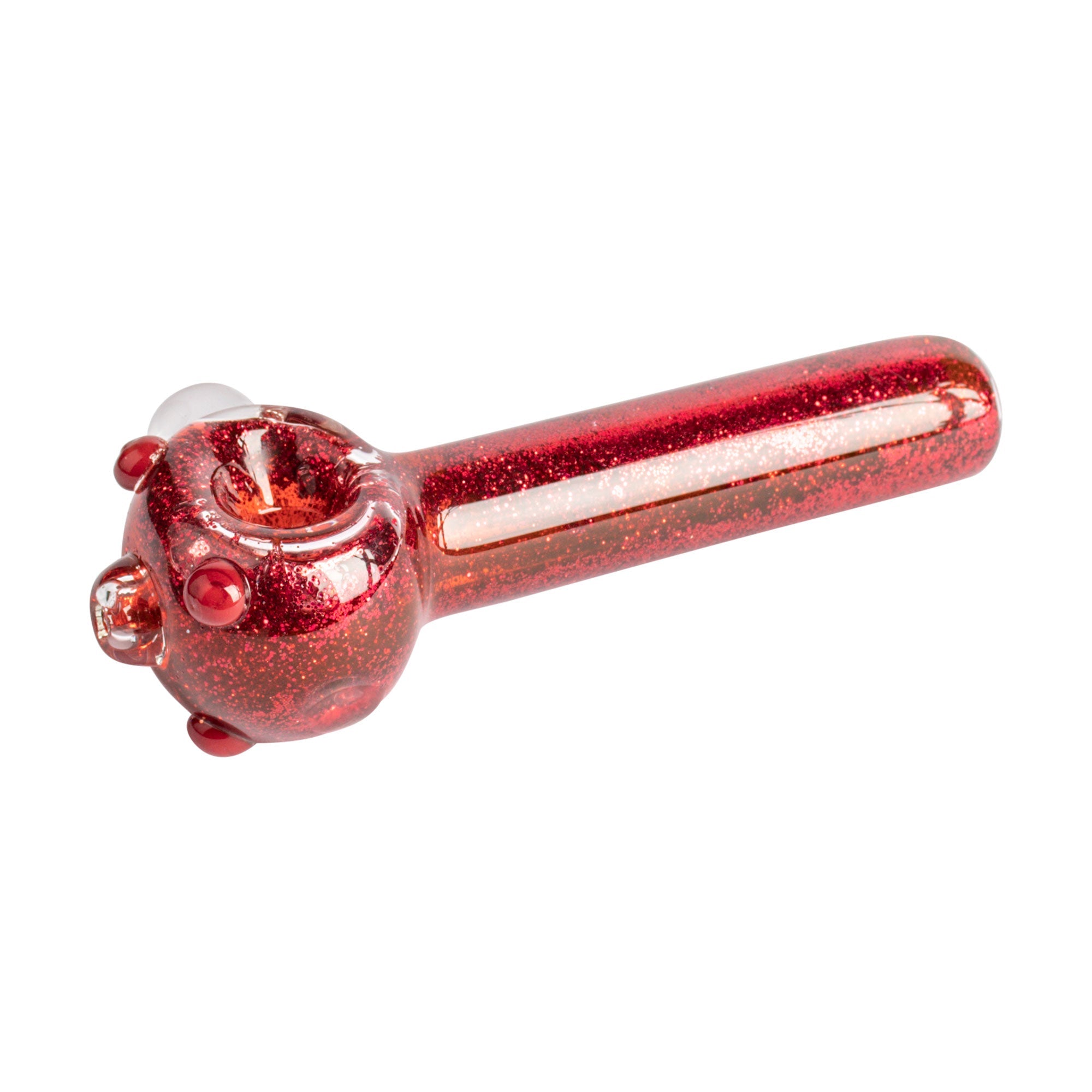 Red Eye Glass 4.5" Sparkle Liquid Glass Pipe - Discreet Smoker