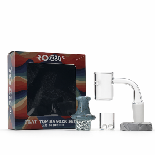 Rock Glass Quartz Banger Set - Discreet Smoker