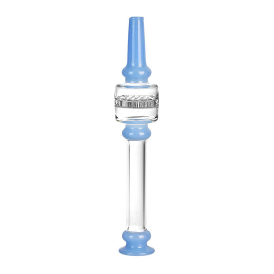 Pulsar Honeycomb Diffuser Glass Dab Straw | Integrated Tip | 5.5" | Assorted Colors | Individual - Discreet Smoker