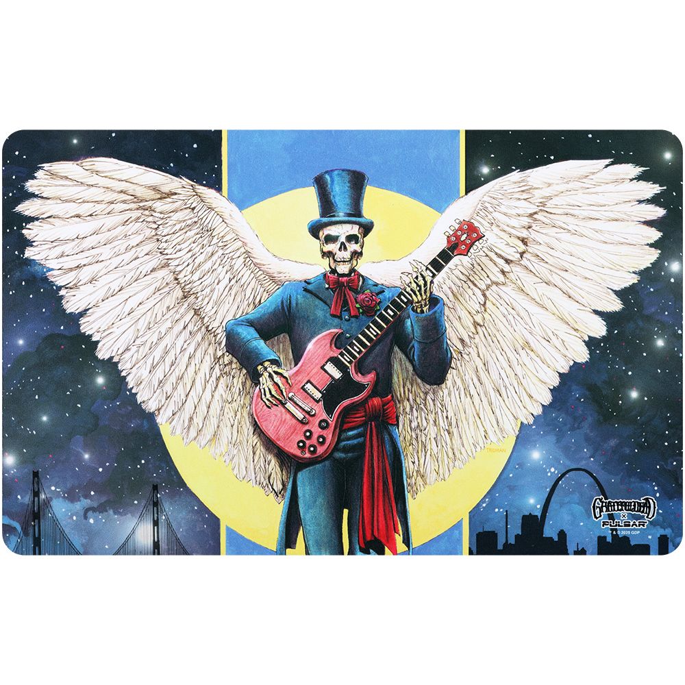 Grateful Dead x Pulsar DabPadz Fabric Top Dab Mat - Angel Of Music / 16"x10" - Discreet Smoker