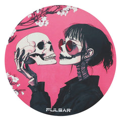 Pulsar DabPadz Fabric Top Dab Mat - Sakura Skulls / 8" - Discreet Smoker