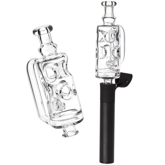 Pulsar Incycler Bubbler Glass Mouthpiece Attachment for Puffco Pivot - 4.3" / Clear - Discreet Smoker