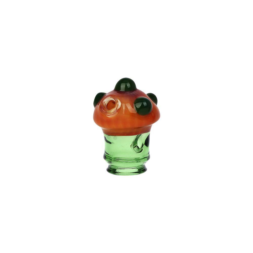 Pulsar Mushroom Glass Mouthpiece Attachment for Puffco Pivot w/ Display Stand - Colors Vary - Discreet Smoker