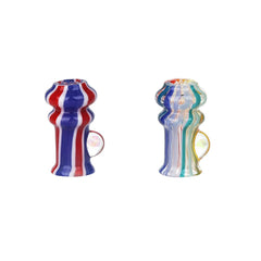 Pulsar Rainbow w/ Opal Glass Mouthpiece Attachment for Puffco Pivot w/ Display Stand - Colors Vary - Discreet Smoker