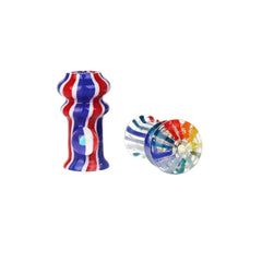 Pulsar Rainbow w/ Opal Glass Mouthpiece Attachment for Puffco Pivot w/ Display Stand - Colors Vary - Discreet Smoker