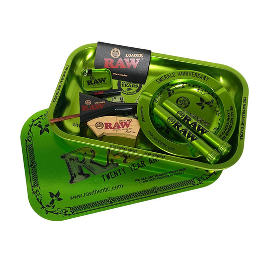 RAW 20th Anniversary Emerald Smoker's Kit - Discreet Smoker