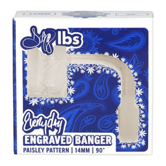 Dogg Lbs Everyday Engraved Paisley Quartz Banger - 14mm M / 90D - Discreet Smoker
