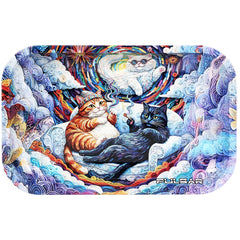 Pulsar Metal Rolling Tray - Couch Cats / 11"x7"