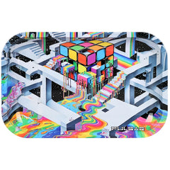 Pulsar Metal Rolling Tray - Cubic Reality / 11"x7"