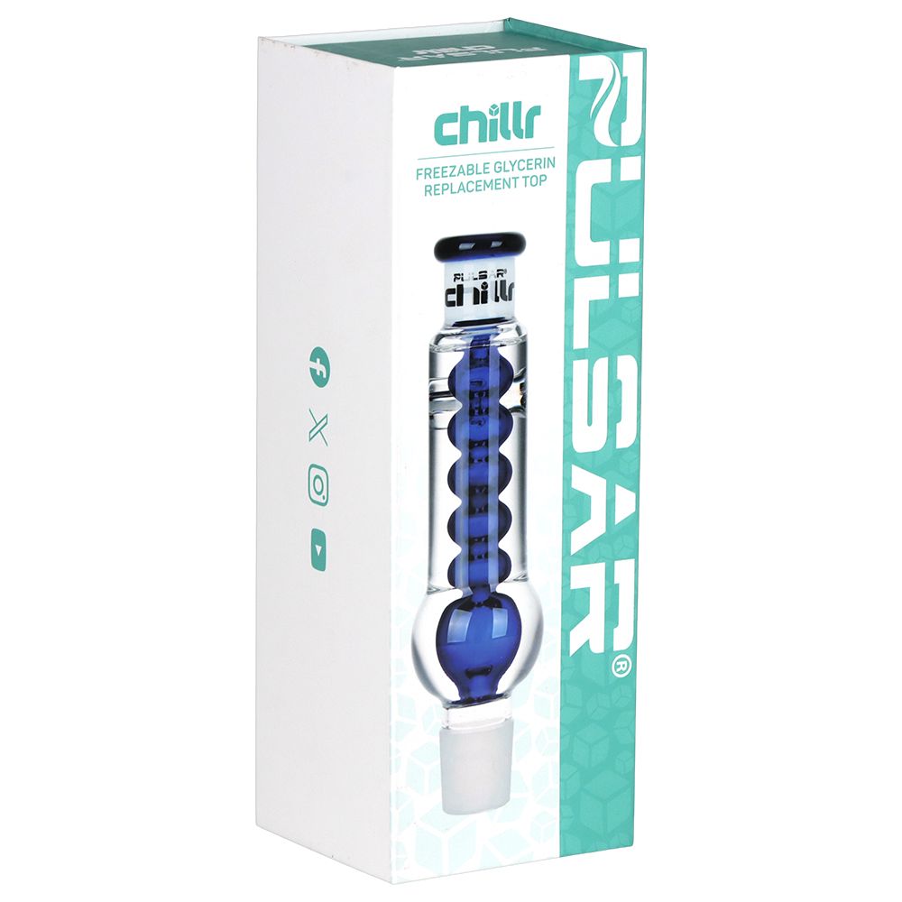 Pulsar Chillr Glycerin Replacement Top - Blue - Discreet Smoker