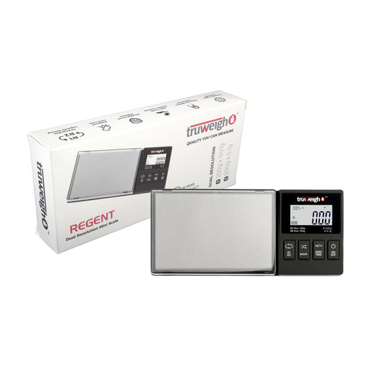 Truweigh Regent Dual Resolution Mini Scale – 250g x 0.1g / 200g x 0.01g - Discreet Smoker