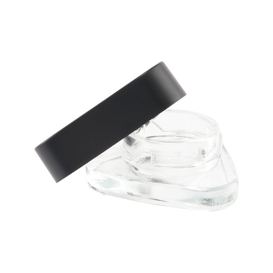 Loud Lock 5ml Triangle Glass Jar with Lid – 250ct - Discreet Smoker