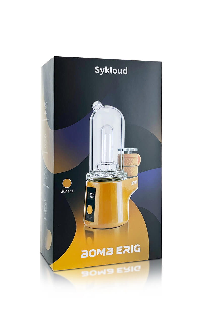 BOMB ERIG Sykloud - Portable Electric Dab Rig - Sunset - Discreet Smoker
