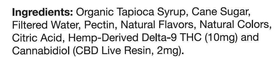 Blood Orange - Delta 9 Live Resin Gummies - Hybrid - Discreet Smoker