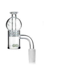 14MM Male Quartz Banger Nail w/ Helix Function Cap & Glow Terp Pearls - Discreet Smoker