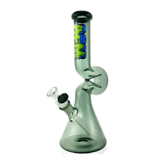AFM Glass 12" Beaker Wave Full Color Glass Water Pipe - Discreet Smoker