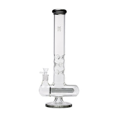 Human Grade Inline Tube Triple Ice Catch Glass Water Pipe - Discreet Smoker