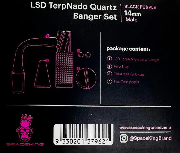 Space King Fully Fused LSD TerpNado (Black Purple) - Discreet Smoker