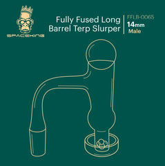 Space King Fully Fused Long Barrel Terp Slurper (Dark Green) - Discreet Smoker