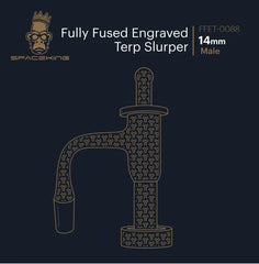 Space King Fully Fused Engraved Terp Slurper (Black / Gold) - Discreet Smoker