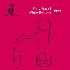 Space King Fully Fused White Bottom Banger Kit (Red) - Discreet Smoker