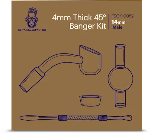Space King 4mm Thick 45 Banger Kit (Brown) - Discreet Smoker