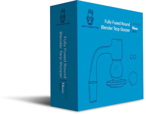 Space King Fully Fused Round Blender Terp Slurper (Light Blue) - Discreet Smoker
