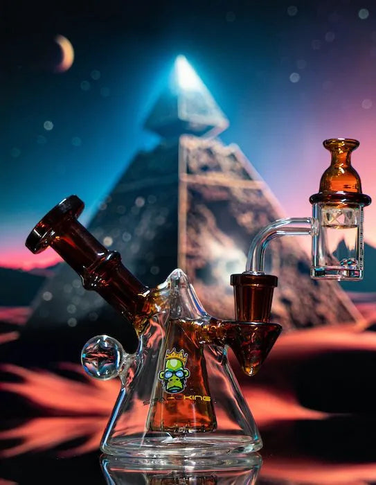 Space King Glass - 'Space Pyramid' Mini Rig - Discreet Smoker
