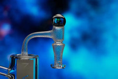 Space King Fully Fused Honeycomb Pattern Terp Slurper (Black / Green) - Discreet Smoker