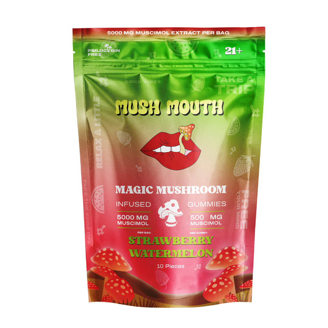 Amanita Muscaria Mushroom Gummies 5000mg - Discreet Smoker