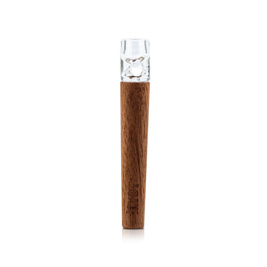 RYOT WOODEN ONE HITTER WITH GLASS TIP - Discreet Smoker