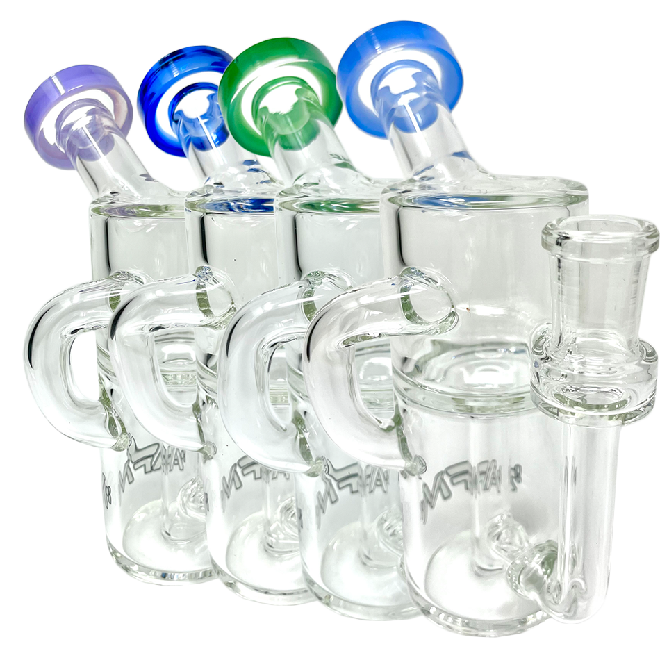 AFM 5.5″ Power Can Color Glass Recycler Mini Dab Rig - Discreet Smoker