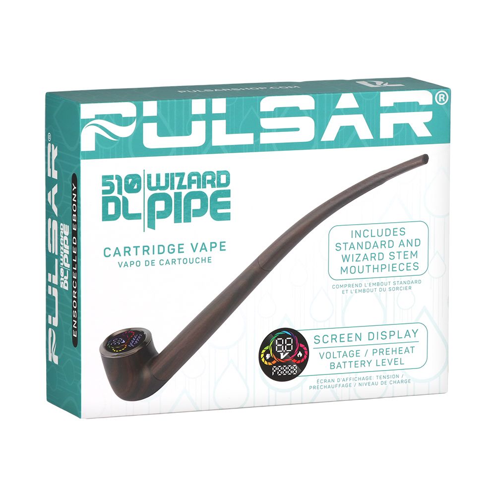 Pulsar 510 DL Wizard Pipe Variable Voltage Cartridge Vape | 650mAh - Discreet Smoker