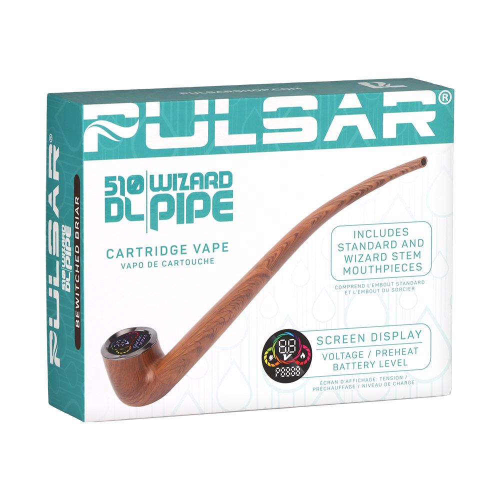 Pulsar 510 DL Wizard Pipe Variable Voltage Cartridge Vape | 650mAh - Discreet Smoker