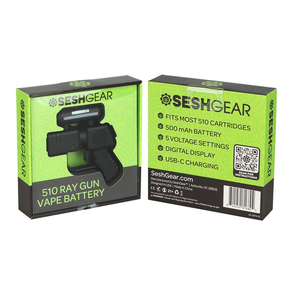 Seshgear Ray Gun 510 Variable Voltage Vape Battery | 500mah - Discreet Smoker