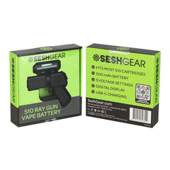 Seshgear Ray Gun 510 Variable Voltage Vape Battery | 500mah - Discreet Smoker